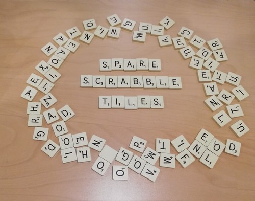 Spare scrabble tiles - scrabble,