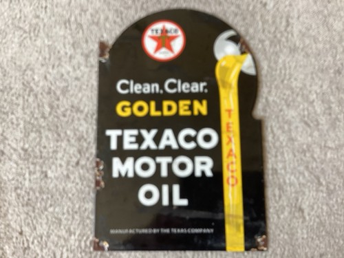 Texaco motor oil enamel sign - texaco,