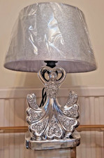 Sparkling white table lamp - table,