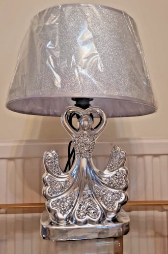 Sparkling white table lamp - white,