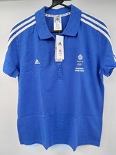 Adidas Team GB Equestrian Support Polo Blue Size XL