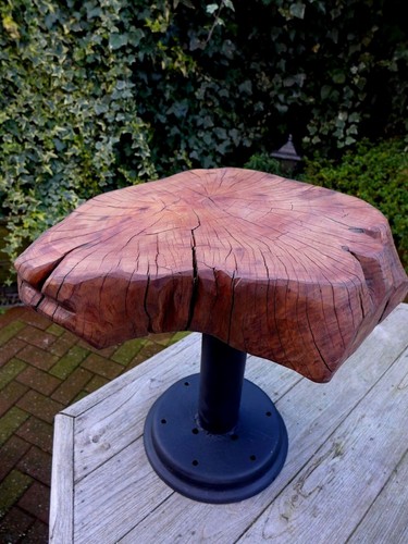 Spin top stool - top, reclaimed