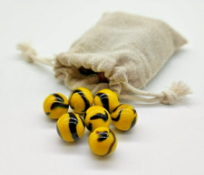 33 x Round Glass Marbles Cloth
