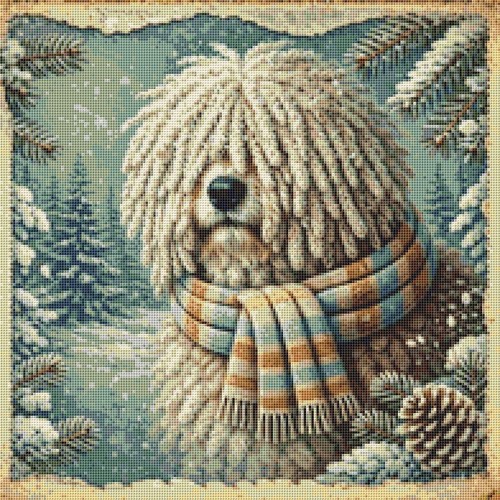 Hungarian puli puppy dog - puli,