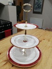 Spode BORDEAUX  three tier cake stand