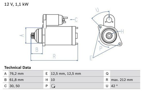 Bosch starter motor for - bosch,