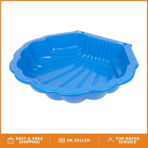 Shell clam shaped blue sandpit - shaped,
