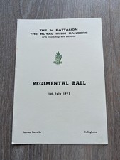 1st battalion royal irish rangers regimental ball programme 1972