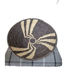 Large hand woven African basket for fruit storage display