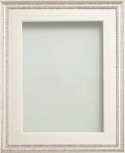 Silver beaded picture - silver,