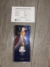 Official Ryder Cup 2025 Ryder Cup Week Physical Collectible Ticket Golf