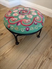 Cast Iron & Embroidered Floral