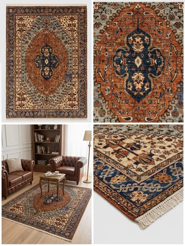 Handmade oriental afghan - handmade, wool