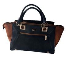Bessie Navy & Tan Large pocket