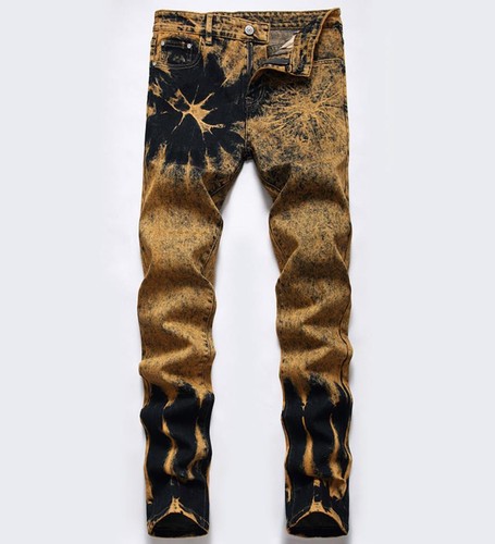 Men brown denim jeans - men's,