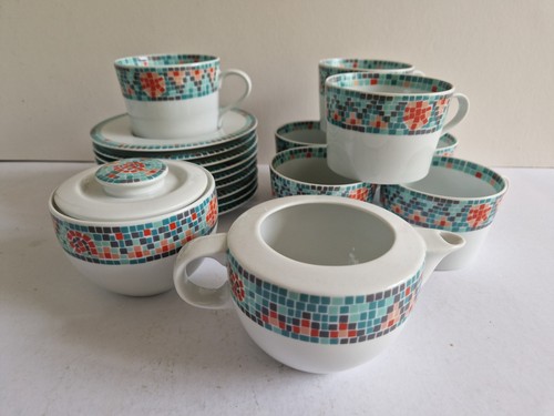 Habitat mosaic cups saucers - habitat,