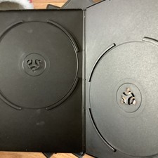 10 double DVD Replacement Boxes Black Thin