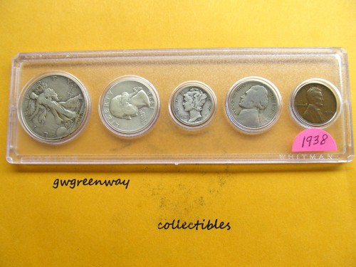 1938 silver birth - year, set