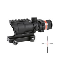 Tactical ACOG 4x32 Rifle Scope Red Fiber Reticle Sight for Hunting Riflescope