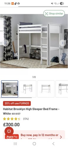 Argos high sleeper kids bed - high,
