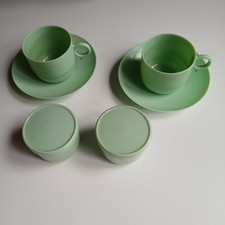 1/2 Original Price! Vintage Bandalasta Bakelite  Picnic Cups, Saucers And Pots.