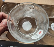 6 Frosted Glass Cups 390ml Set