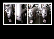 Star Trek Prop **1  CYBER-MAN CYBER MAN head Prop  Awesome Display + Stand**