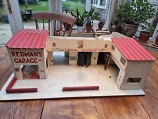 Vintage Wooden Toy Garage - Redmans Garage Ltd Esso  BP - 1950's