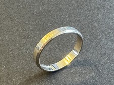 SAFO 750 - Italian White Gold Ring Size L - plain band ring - (18k 750)