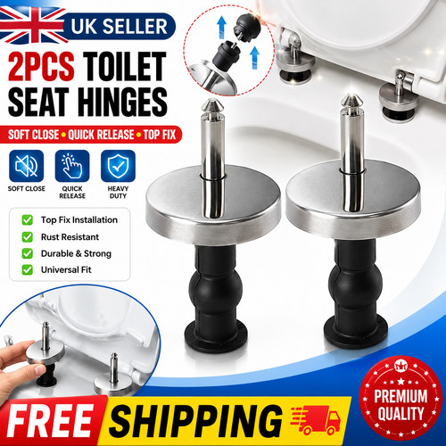 Toilet seat hinges - 2x,