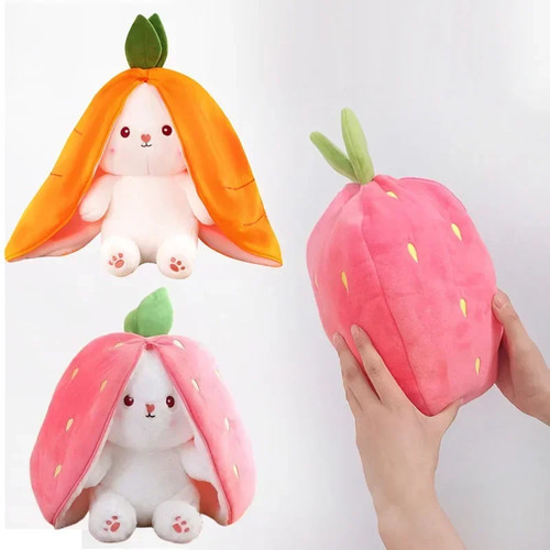 Rabbit plush toy - toy, strawberry
