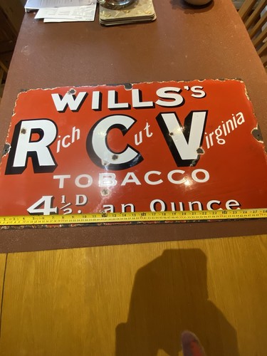 Enamel sign original - enamel,