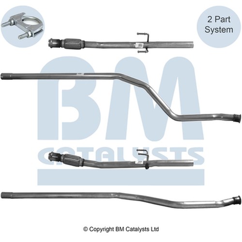Centre exhaust pipe fit - +, kit