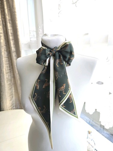 Long skinny scarf green - skinny,