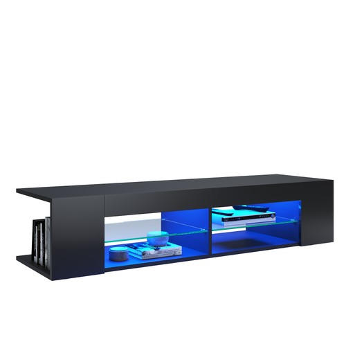 135 160 180cm black - black, stand