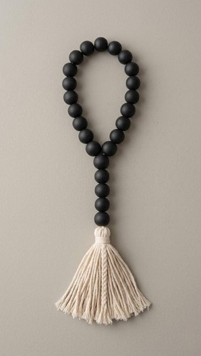 Islamic misbaha decor - misbaha, black