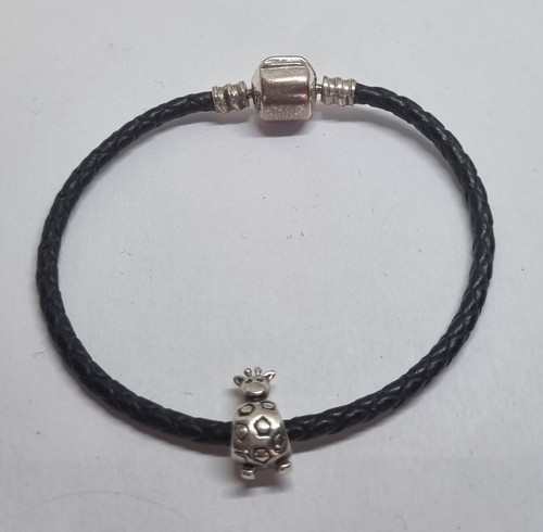 Sterling silver black bracelet - silver,