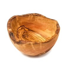 Olive Wood Round Bowl Rustic