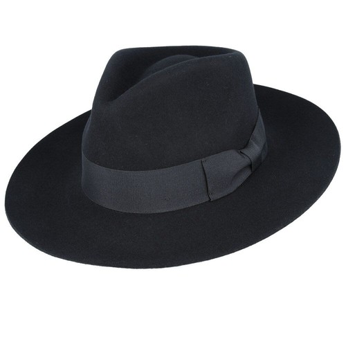 Stiff brim fedora - fedora, hat