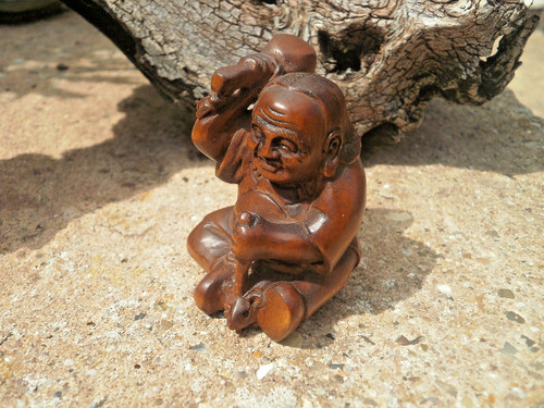 Hand carved wood - wood, netsuke