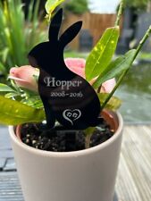 Pet Memorial Plaque  Rabbit Gifts Stake Marker Personalised for Garden Outdoor