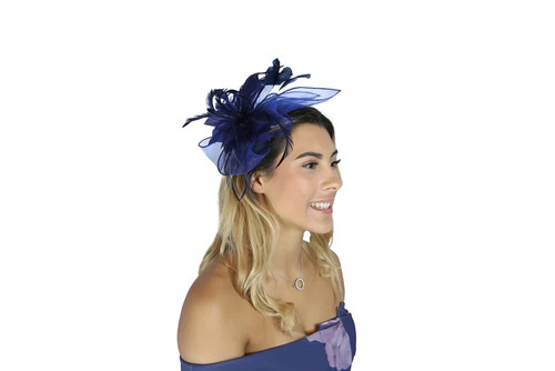 Ladies small looped fascinator - small,