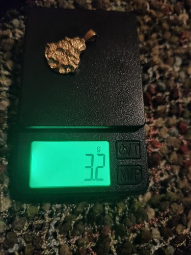 14k yellow gold nugget - gold, pendant