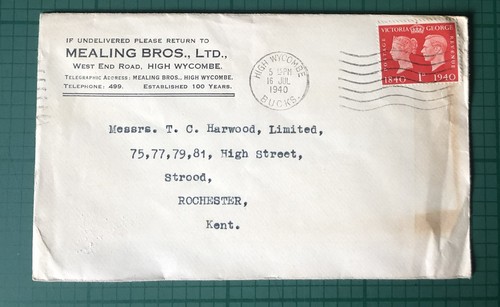 Gvi 1940 advertising cover - gb,
