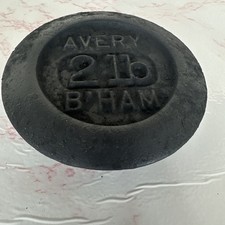 Large 2lb  Imperial Vintage Iron Weighing Scale Weight - Avery - 2 pound
