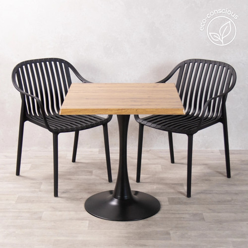 Outdoor restaurant table - table, set