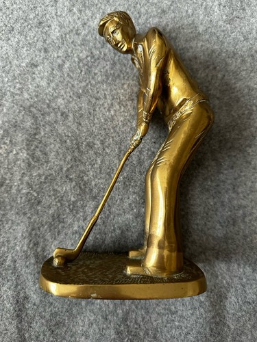 Vintage brass golfer - vintage,