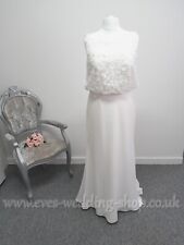  Berketex crepe ivory wedding dress UK 16, Beach destination wedding dress