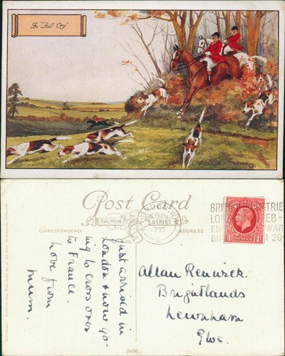 Full cry fox hunt hounds - cry,