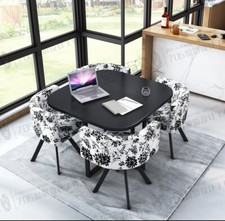 Wood marble dining table and - ,